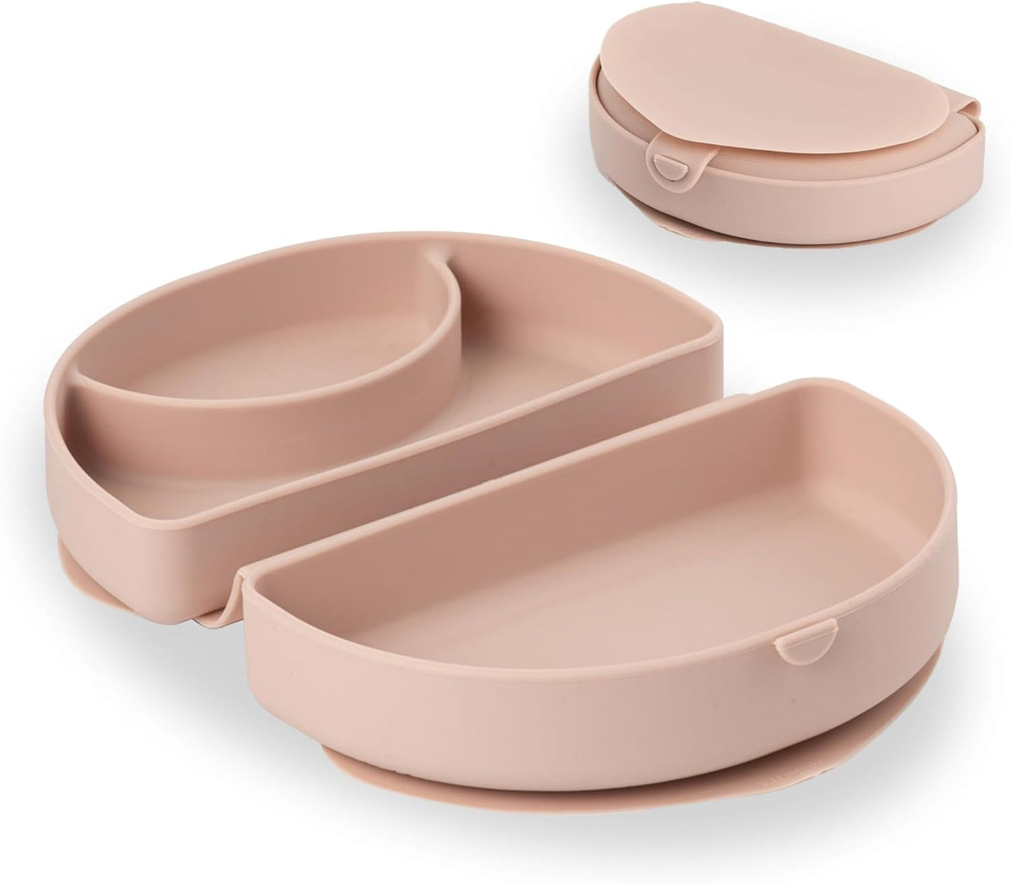 Miniware Baby Travel Plate with Suction - Foldable Silicone Baby Travel Essential to Promote Self-Feeding - Dishwasher Safe, BPA Free, Food Grade Silicone Baby Plate For On The Go - Sage Silifold