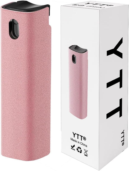 YTT Touchscreen Mist Cleaner, Screen Cleaner, for All Phones, Laptop and Tablet Screens,Two in One Spray and Microfiber Cloth Pink and Light Gray 2Pack