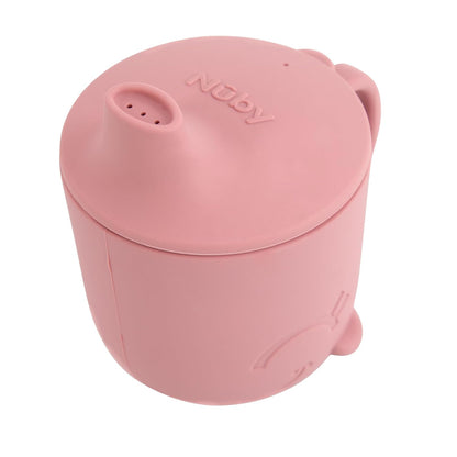 Nuby Animal Friend Silicone Round Bowl - Toddler Bowl - 6+ Months - Pink Whale Bowl