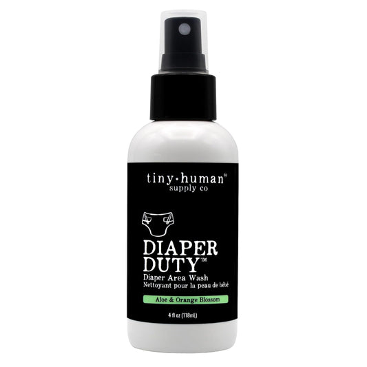 Diaper Duty Diaper Area Wash 4oz (2 Pack), Orange Blossom & Aloe, Gentle Cleansing Spray for Cloth Diapers, Calming & Soothing