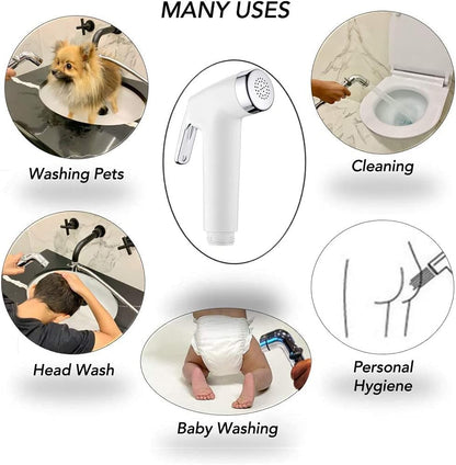 LikeHome Bidet Sprayer for Toilet - Cloth Diaper Sprayer Shattaf Handheld Bidet Rinse Spray Head - White (Without T-Adapter)