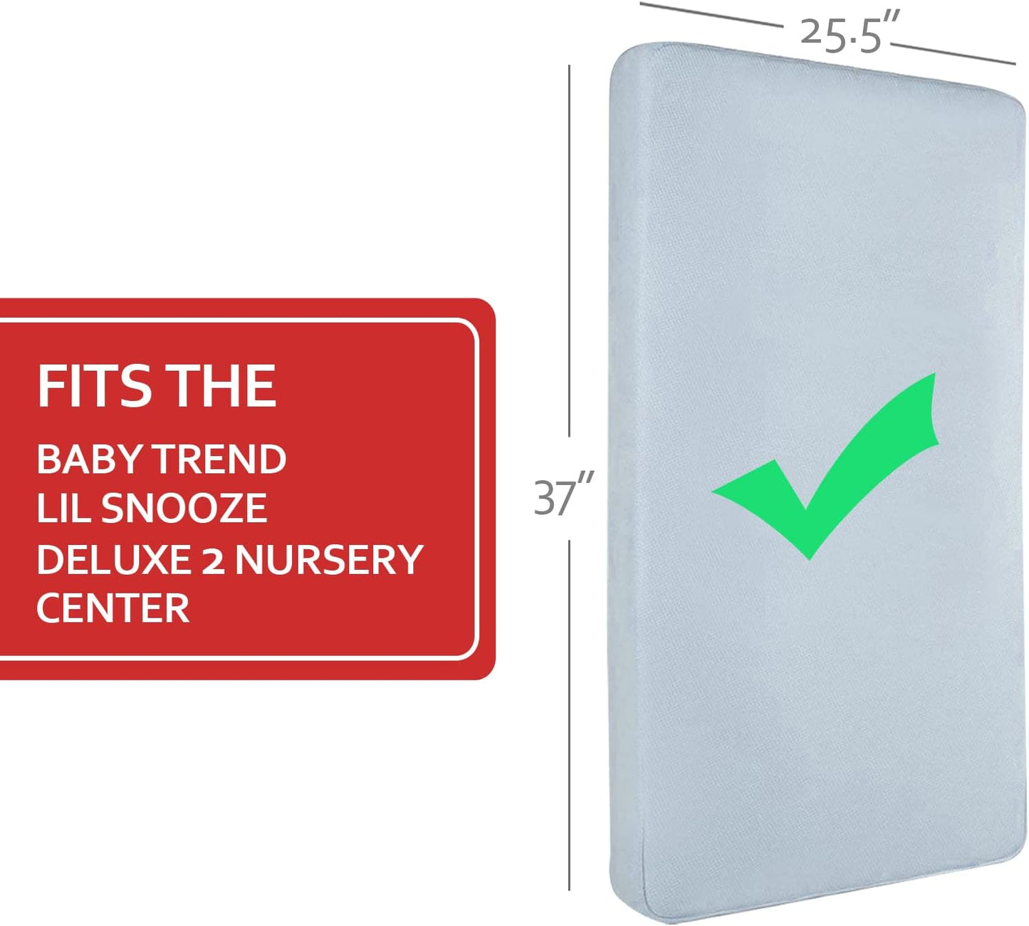 Pack and Play Mattress Pad, Compatible with Baby Trend Nursery Suite EZ-Fold Playard, Pack and Play Mattress Sheets Cover Protector Waterproof Soft Quilted