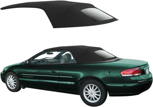 Sierra Auto Tops Convertible Top Replacement for Chrysler Sebring/Stratus 2001-2006, Sailcloth Vinyl, Black