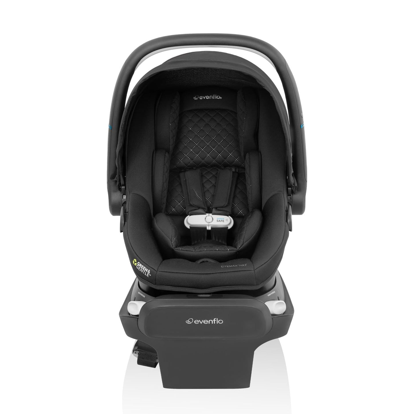 Evenflo Revolve180 LiteMax NXT Rotating Rear-Facing Lightweight Preemie and Infant Car Seat 3-30lbs. with SensorySoothe. Easy Install with Base (Agate Purple)