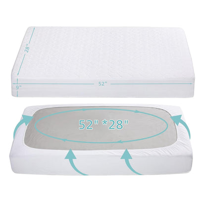 American Baby Company Waterproof Fitted Pack and Play Mattress Protector 39" x 27" - Quilted, Noiseless, Ultra-Soft & Breathable Playpen and Pack n Play Mattress Cover