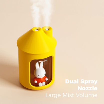 Mipow X Miffy Double Spray Humidifier 2.0 Smart App-Control RGB LED, Mini Cute Humidifier with Night Light, 500ml for Bedroom, Nursery/Office - Blue