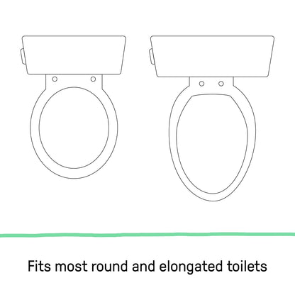 Ingenuity Ready Set Go Potty Training Toilet, Removable Bowl, Non-Skid Bottom, Wide Stable Base, Age 18 Months & Up, White & Grey