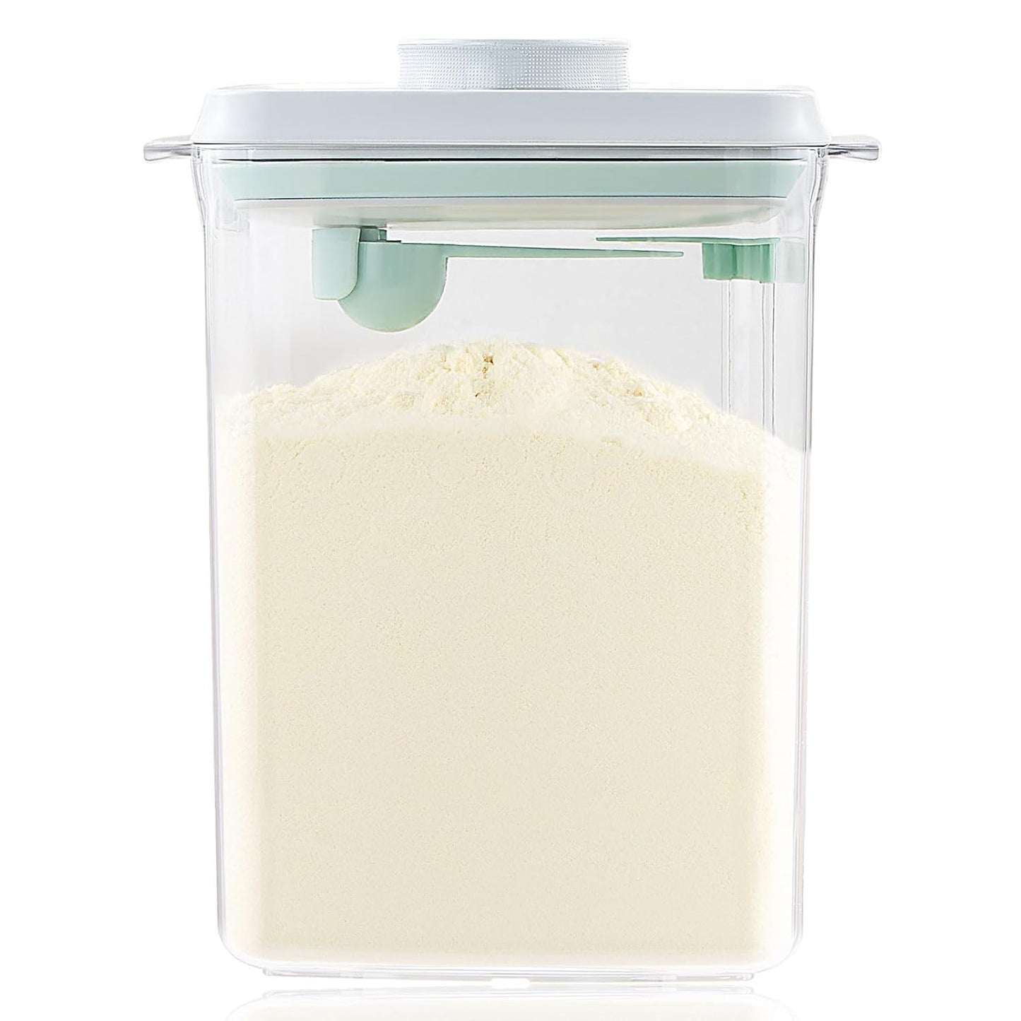 Formula Container to Go- 1700ml Pop Top Milk Powder Container, BPA-Free Airtight Formula Dispenser with Scoop and Scraper, 21OZ, 1.32LB, 600g, Clear