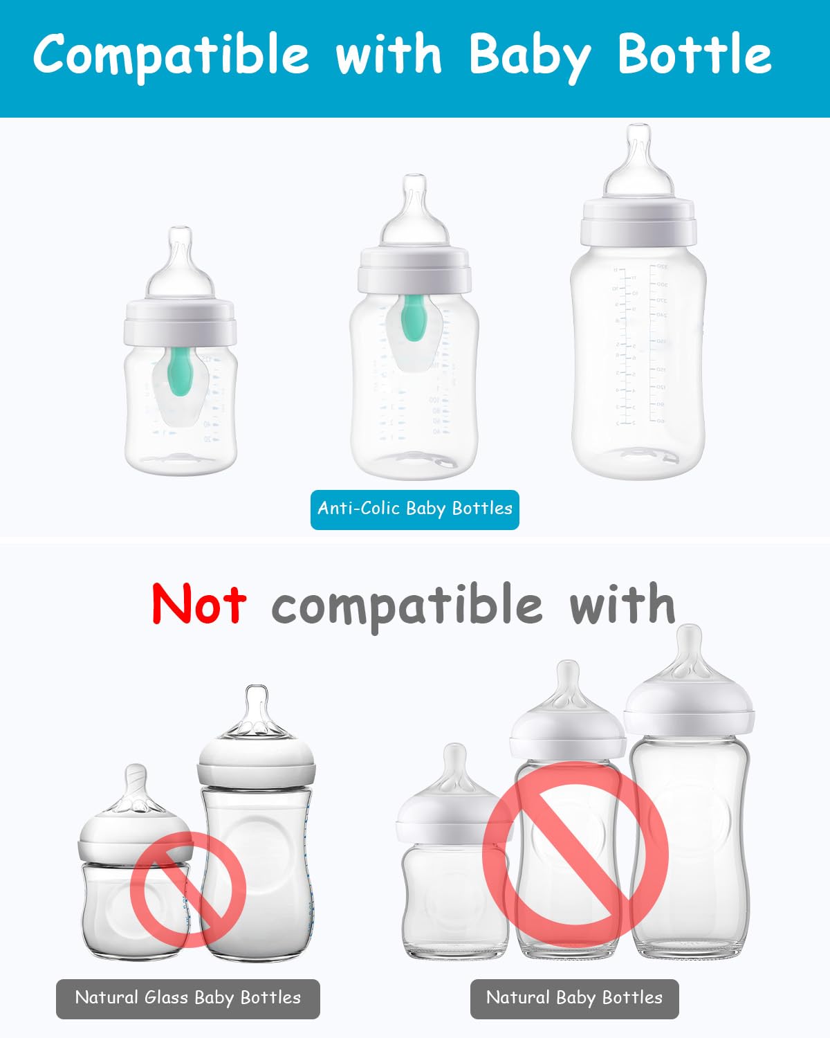 Silicone Nipple for Philips Avent Anti-Colic Baby Bottles, Flow 4, 6m+, Extra Fast Flow, 4 Count