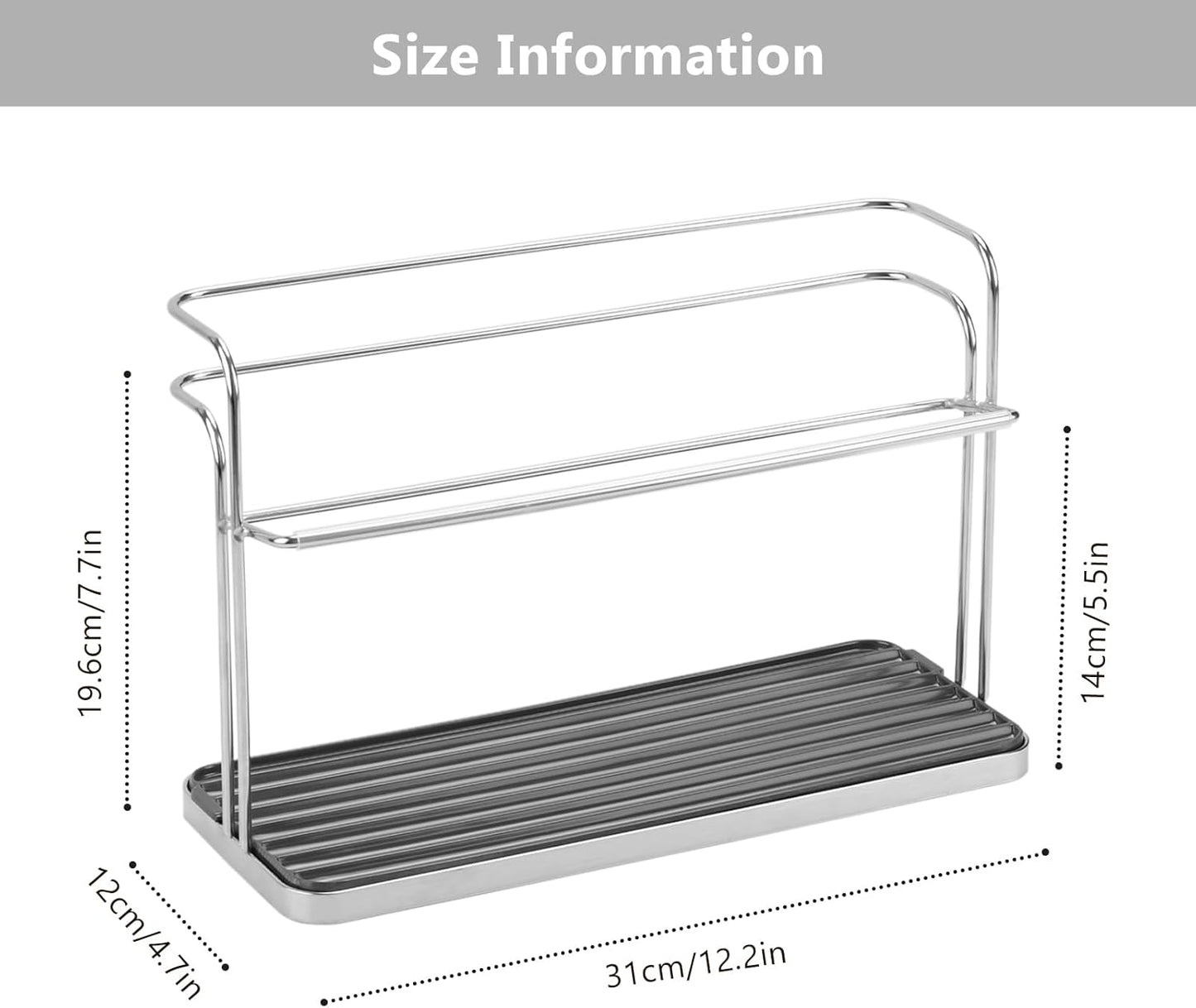 Bottle Drying Rack,Coffee Mug Holder with Drain Tray for Coffee Cup,Water Cup(White)