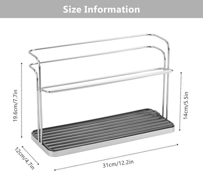 Bottle Drying Rack,Coffee Mug Holder with Drain Tray for Coffee Cup,Water Cup(White)