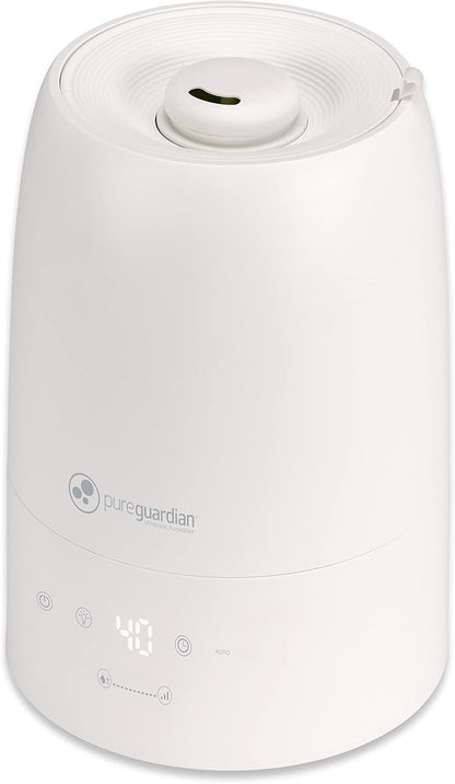 PureGuardian 30-Hour 0.80 Gal. Top Fill Cool Mist Ultrasonic Humidifier for Home with Aromatherapy Tray, Covers 320 Sq. Ft, White, H950AR