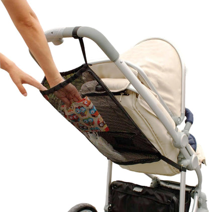 Universal Stroller Organizer, Universal Baby Stroller Hanging Mesh Pocket with Detachable Straps, Infant Prams Storage Organizer Bag