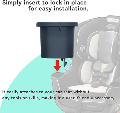 Replacement Cup Holder for Graco Extend2Fit 2-in-1 Car Seat – Dishwasher Safe Single Cup Holder, Car Seat Replacement Parts for Graco (Fits Left or Right Side)