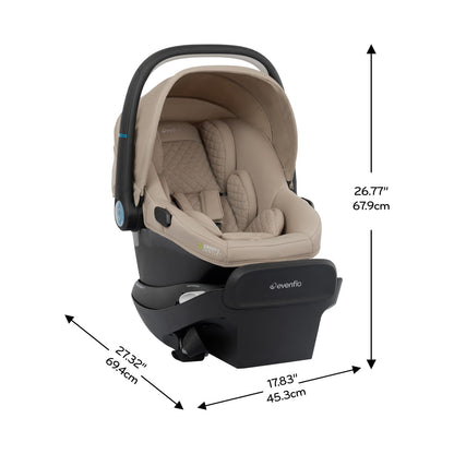 Evenflo Revolve180 LiteMax NXT Rotating Rear-Facing Lightweight Preemie and Infant Car Seat 3-30lbs. with SensorySoothe. Easy Install with Base (Agate Purple)
