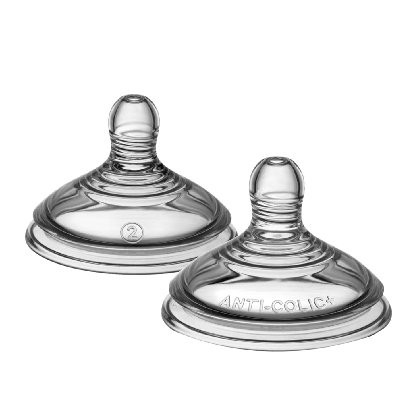 Tommee Tippee Advanced Anti-Colic Baby Bottle Nipples, Breast-Like for A Natural Latch, Soft Silicone, Medium Flow, 3+ Months, Pack of 6