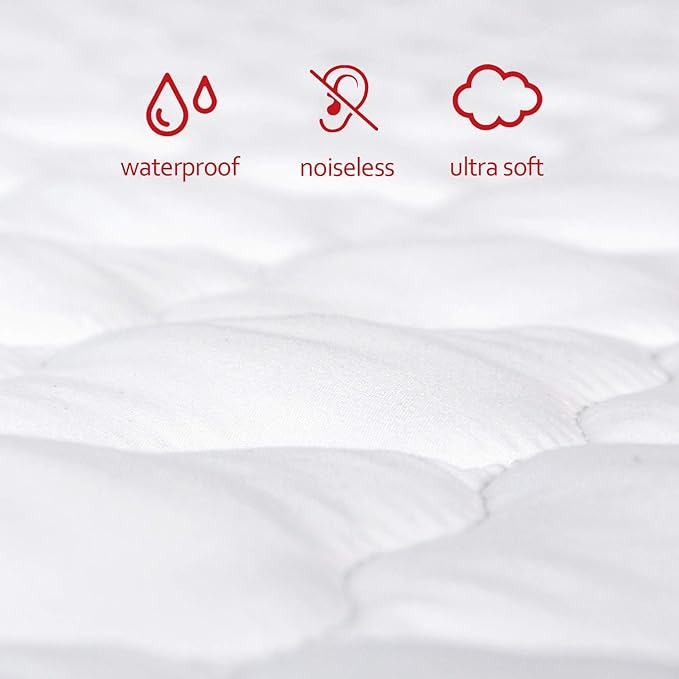 Pack and Play Mattress Pad Sheets Cover Waterproof 2 Pack, Soft Quilted Fit Graco Pack and Play Crib Baby Portable Mini Cribs and Foldable Mattresses Protector 27" X 39"