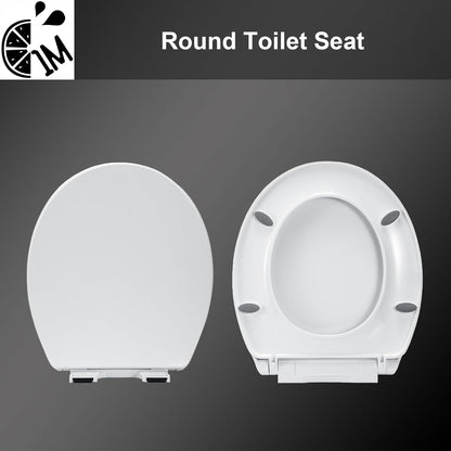 1M Family Toilet Seat, Patented Slow Close & Quick Releasing Technology, Anti-Wiggling, Easy to Install and Clean, Standard Elongated with Toddler Seat Built In (1 Piece)