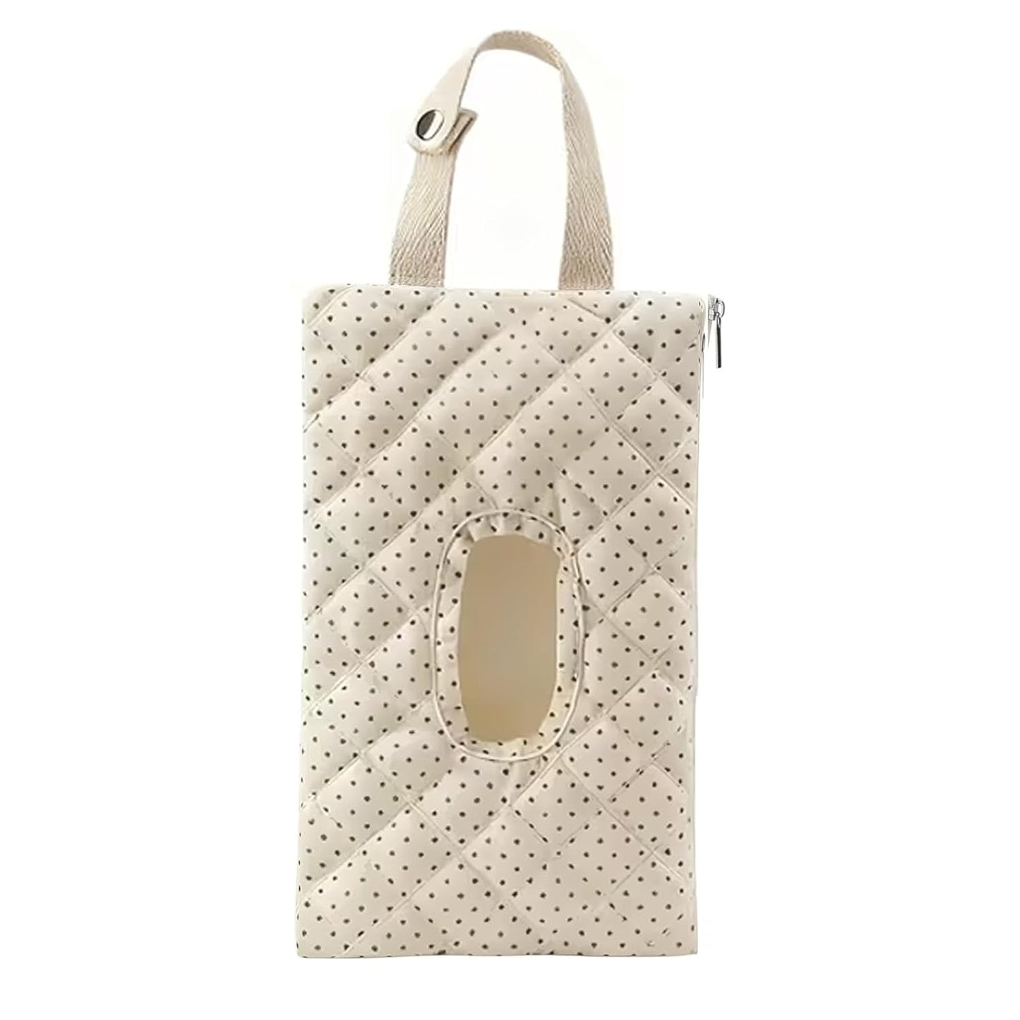 Quilted Baby Wipe Holder Quilted Wipe Pouch Portable Hanging Floral Wet Wipes Bag for Car, Stroller