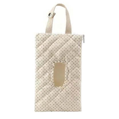 Quilted Baby Wipe Holder Quilted Wipe Pouch Portable Hanging Floral Wet Wipes Bag for Car, Stroller