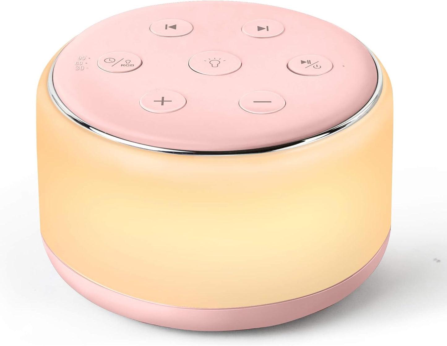 FamiSym White Noise Sound Machine Baby for Sleeping with Night Light – 34 Soothing Sounds, Rechargeable White Noise Machine for Kids Adults, Portable Lullaby Sleep Machine Baby Soother Home Travel