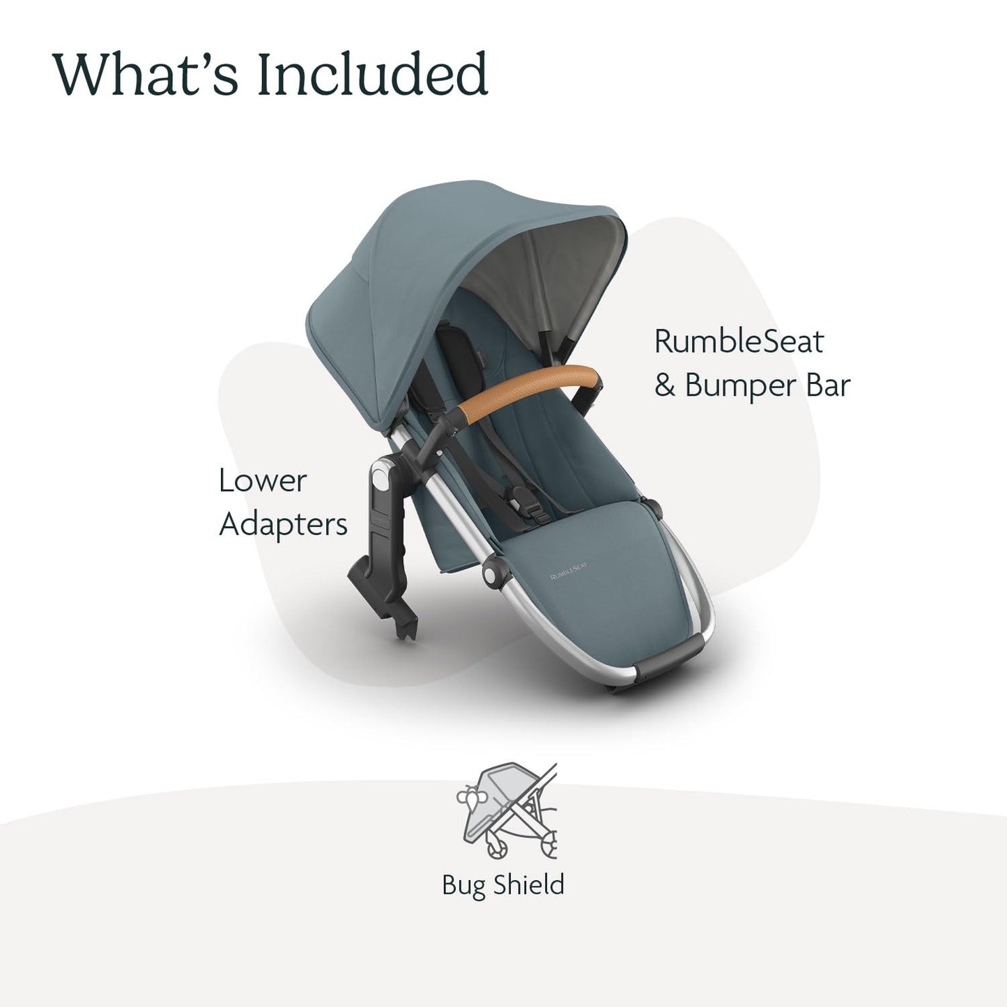UPPAbaby RumbleSeat V3 Second Lower Seat - Compatible with Vista V2 and Vista V3 - All-Weather Seat + Magnetic Buckle – Adapters Included -Owen (Mocha Mélange)