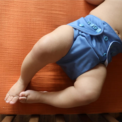 Nora's Nursery Cloth Pocket Diapers 4 Pack with 4 Inserts - Waterproof Cover, Washable, Reusable & One Size Adjustable Pocket Diapers for Newborns and Toddlers - Mama Bear
