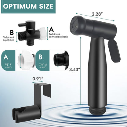 Handheld Bidet Sprayer for Toilet, Premium Stainless Steel Bathroom Bidet Sprayer Set with Anti-Leaking Hose & 2 Water Pressure, Ideal for Feminine Wash, Cloth Diaper Cleaning, Baby Wash & Pets Shower