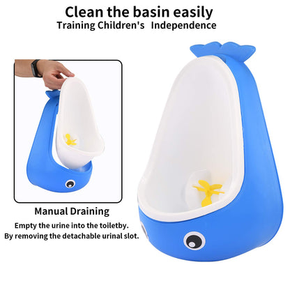 Cute Frog Potty Training Urinal for Boys with Funny Aiming Target - Blackish Green