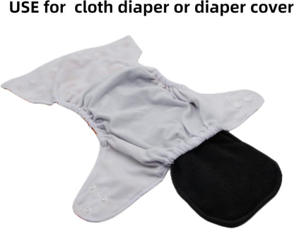 10pcs Reusable Soft 3 Layers Inserts for Baby Cloth Diaper,High Absorbing Washable Liners (10pcs-Grey Inserts)