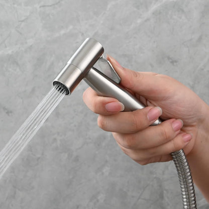 Tecmolog Hand Held Bidet Sprayer Stainless Steel Shattaf for Toilet, Brushed Nickel Bidet Sprayer Head Only, WS024