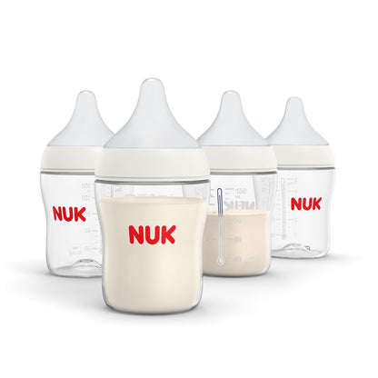 NUK Perfect Match 2-in-1 Natural and Anti-Colic Bottle with Slow Flow, Wide, Adaptable Nipple, 5oz., 2 Pack