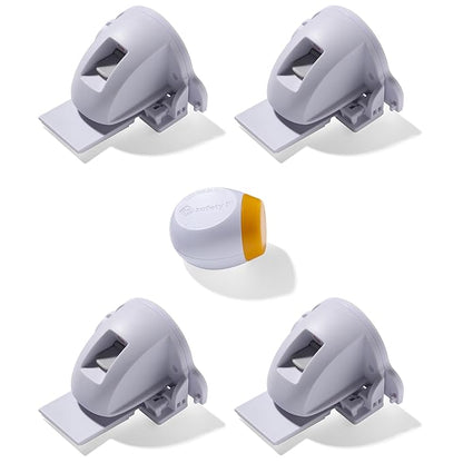 Safety 1st Adhesive Magnetic Cabinet Locks, Includes 4 Child Locks for Cabinets & Drawers, 1 Key, White
