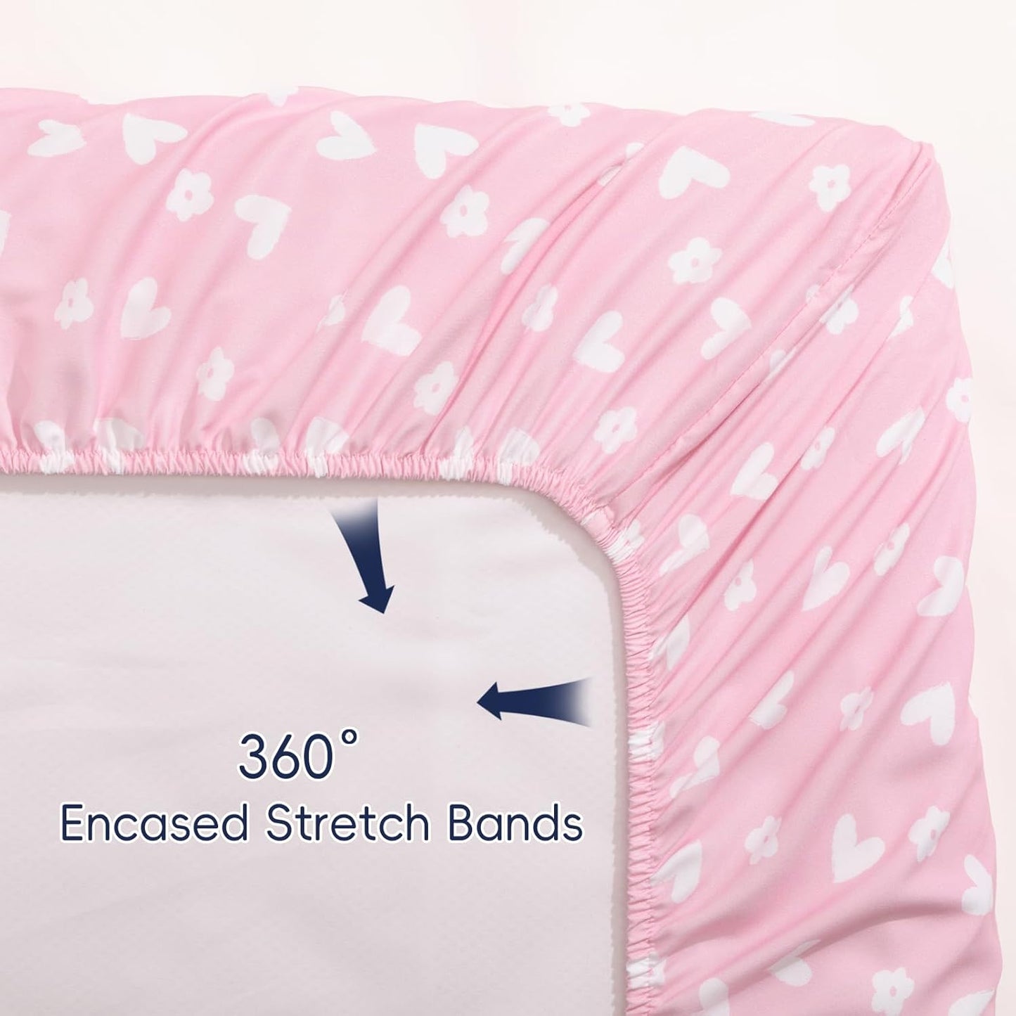 PHF 3 Pack Soft Mini Crib Sheets, Floral & Animal Pack N Play Sheets for Baby Boys Girls, No Slip Universal Fit for Pack N Play, Playard, Portable and Mini Crib Mattresses,Floral & Animal