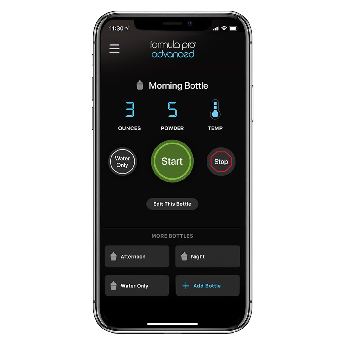 Baby Brezza Formula Pro Advanced WiFi Formula Dispenser - Automatically Mix a Warm Formula Bottle From Your Phone Instantly – Easily Make Bottle With Automatic Powder Blending Machine, Black