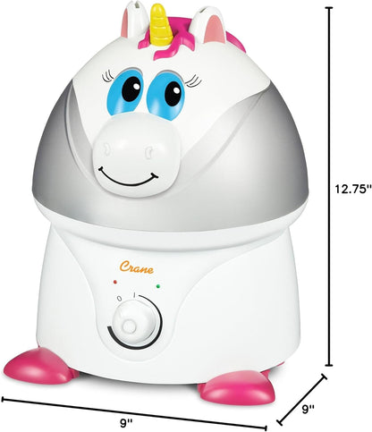 Crane Cute Animal Humidifier for Kids Bedroom and Nursery, Ultrasonic Cool Mist, 1 Gallon, Auto Shut Off, Cool Mist Humidifier