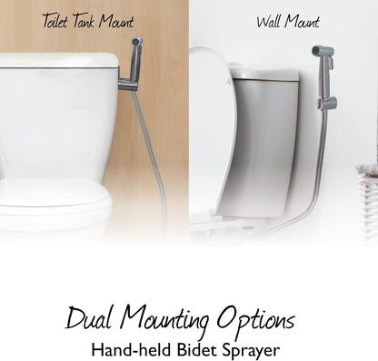 Design House 583906 Modern Single-Function Dual-Mount Hand Held Bidet Sprayer for Bathroom, Matte Black