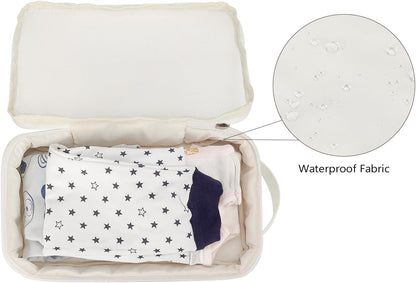 MOMIGO Baby Diaper Bag Organizer Pouches - 2 Pack Waterproof Pod Hanging Diaper Bag Mesh Bag Reusable, Washable or Baby Cloth Diapers (Black)