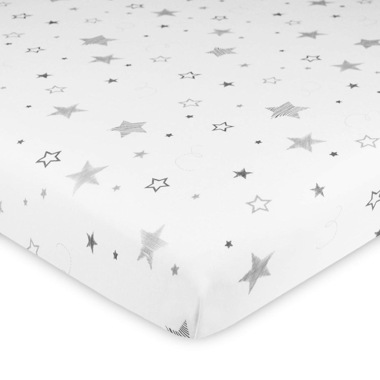TL Care 100% Natural Cotton Fitted Pack and Play Sheet 39" x 27" - Soft & Breathable Pack N Play Sheet for Playpen, Playard & Mini Crib Mattress, Alphabet, for Boys & Girls