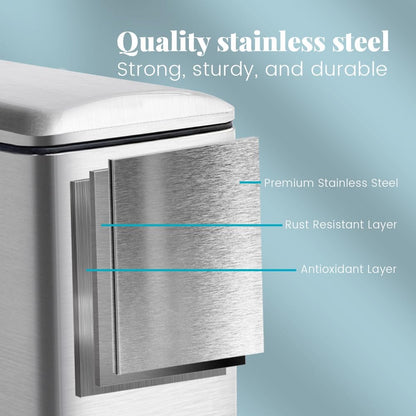 Diaper Pail, Baby Diaper Trash Can with Removal Inner Liner, Childproof Lock, Stainless Steel Garbage Pail with lid, Soft Close, Odor Control Diaper Disposal Bin, 4 Gallon Pink Diaper Can