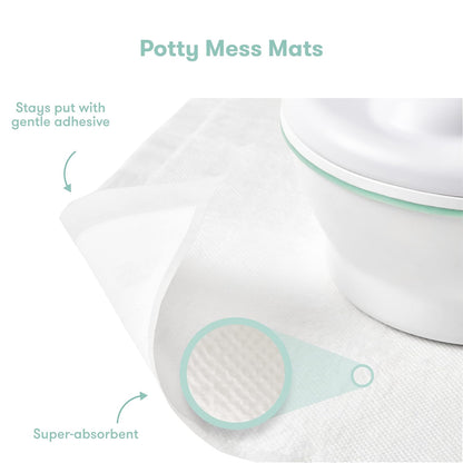 Frida Baby Potty Mess Mats, Disposable, Super-Absorbent Floor Pads for Easy Cleanup, 20 Count
