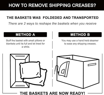 OIAHOMY Storage Basket, Woven Baskets for Storage, Cotton Rope Basket for toys,Towel Baskets for Bathroom - Pack of 3, Black & Brown