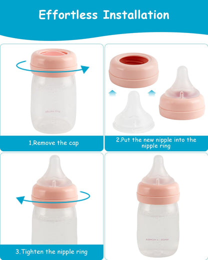 Silicone Nipple (S) for Spectra Baby Bottles, Slow Flow, 0m+, 4 Count