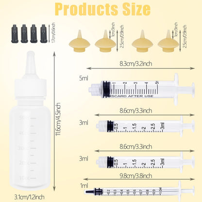 Pet Feeding Bottle and Syringes with Nipples for Small Cat Dog Animals (Model 1)