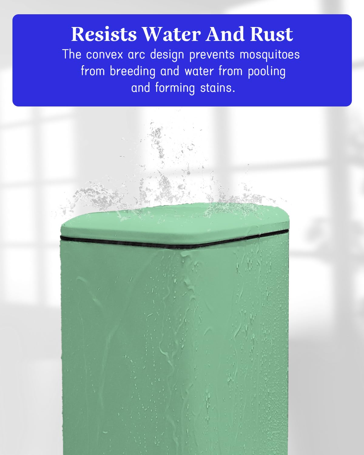 Diaper Pail, Airtight Odor Control Baby Diaper Bin with Childproof Lock, Stainless Steel Garbage Pail with lid, 15 Liter/ 4 Gallon Compact Nursery Trash Can with Removal Inner Liner, Blue