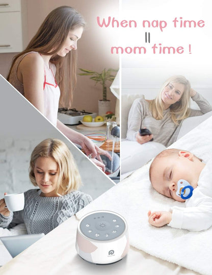 Dreamegg D1+ Sound Machine & Alarm Clock - Sound Machine for Sleep, White Noise Machine with 29 Soothing Sounds, Night Light, 0-100% Dimmable, White Noise Alarm Clock for Bedrooms Adults Baby