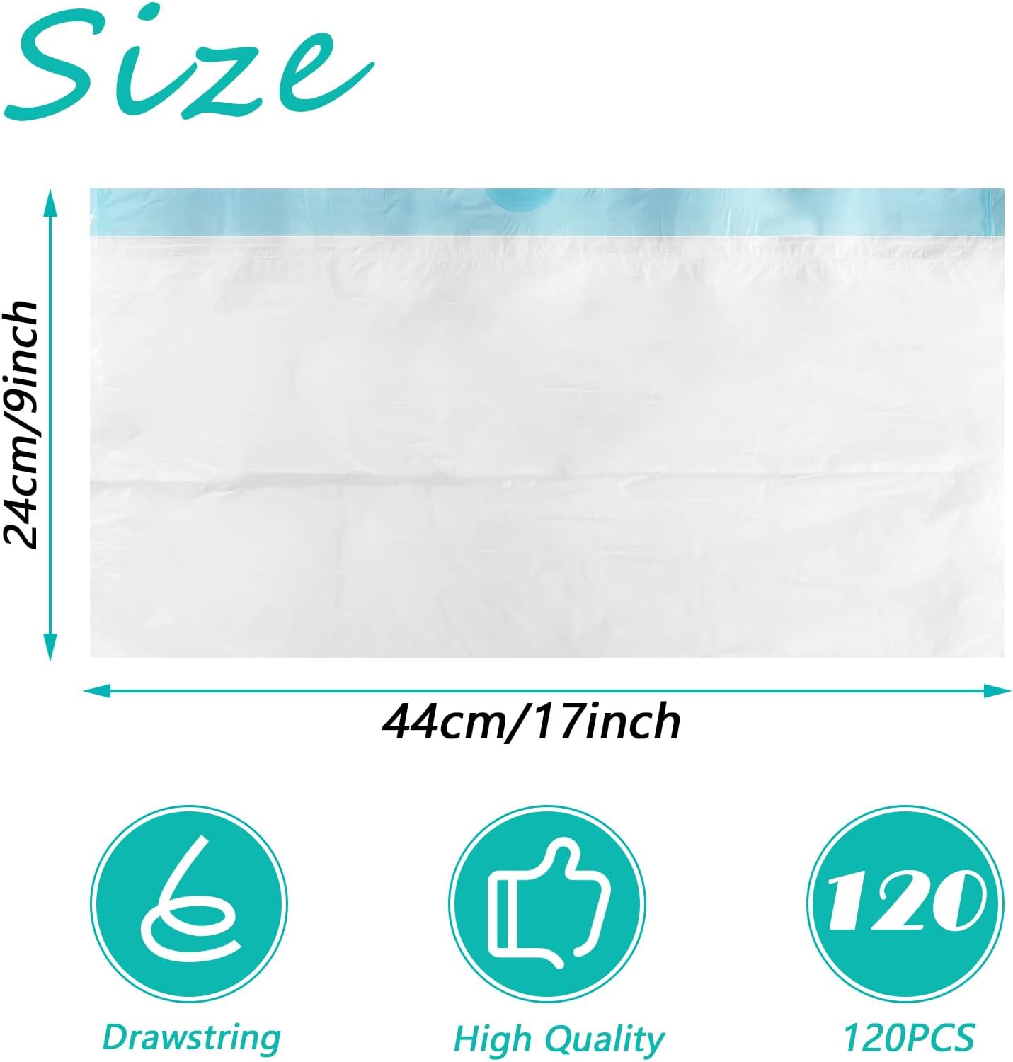 100 Pack Potty Chair Liners Disposable,Drawstring Training Toilet Seat Liner Bags Cleaning Bag for Kids Toddlers Outdoors Travel
