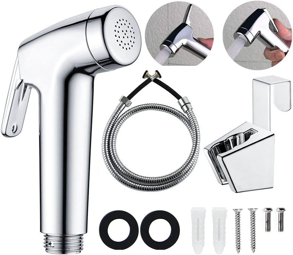 LikeHome Bidet Sprayer for Toilet - Cloth Diaper Sprayer Shattaf Handheld Bidet Rinse Spray Head - White (Without T-Adapter)