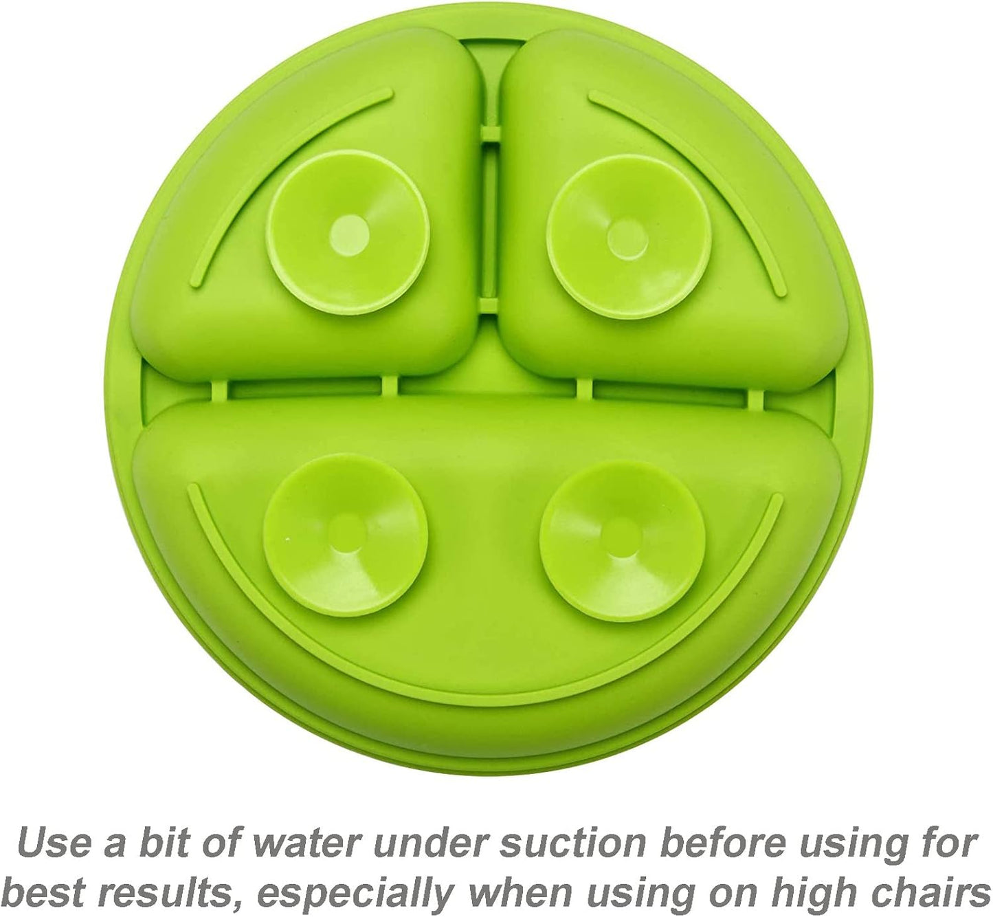 PandaEar 3 Pack Divided Unbreakable Silicone Baby and Toddler Plates - Non-Slip - Microwave Safe - Silicone (Pink Green Light Tan)