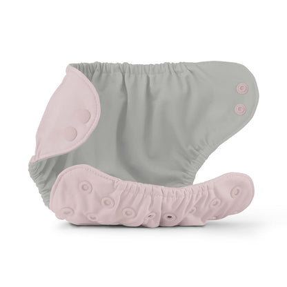 Esembly Cloth Diaper Cover - Reusable Swim Diaper, Waterproof, Breathable - Adjustable Outer Layer Over Absorbent Inner for Blowout Protection - Sea Glass, Size 2 (18-35lbs)